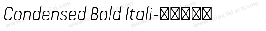 Condensed Bold Itali字体转换